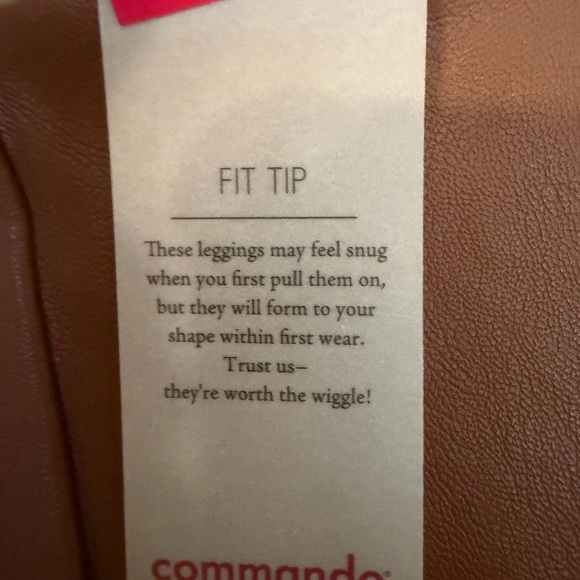 Commando Cocoa Faux Leather high end Leggings NWT - Picture 4 of 4